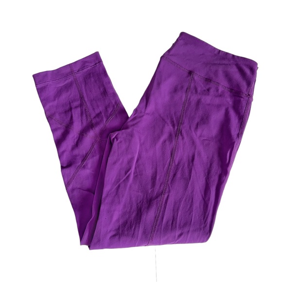 Prana Purple Cropped Yoga Leggings Size Medium - Picture 2 of 9